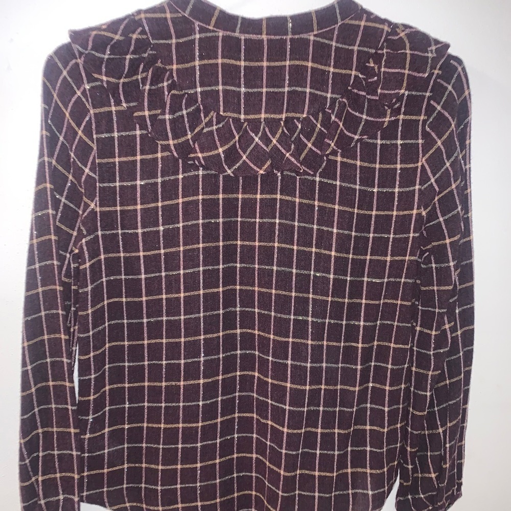 MADWELL Ruffle front button flannel - Picture 11 of 11
